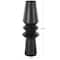 24" Black Metal Art Deco Fluted Decorative Vase